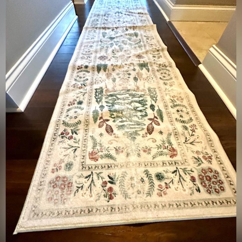 SOLD OUT Ruggable Juniper Runner Rug 2.5x12 Washable Botanical - Picture 2 of 16